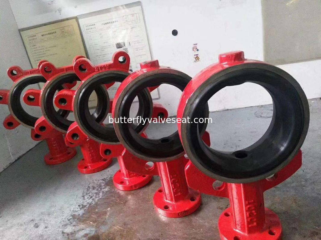 Vulcanized EPDM Seat Butterfly Valve Accessories Kisaran Ukuran 2 Inch - 24 Inch